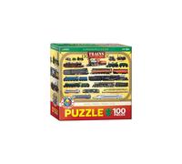 Puzzle da 100 pezzi di treni