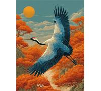 Puzzle da 100 Pezzi per Adulti, 40x28cm puzzle adulti 100 pezzi, Puzzles Difficili Rompicapo, Sfida Impossibile Divertente Per Famiglie, Idea Regalo Uomo e Donna, Tema:Gru d'autunno