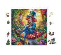 Puzzle Da 100 Pezzi Per Adulti Alice in Wonderland 28x28cm Livello Intermedio Per Miglioramento Competenze Ottimo Per Allenamento Pensiero Logico