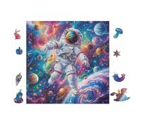 Puzzle Da 100 Pezzi Per Adulti Astronaut Outer Space 28x28cm Attività Vacanze Estive Ottimo Per Viaggio Vacanze Tempo Libero Casa Hobby Rilassante Regalo