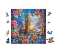 Puzzle Da 100 Pezzi Per Adulti Big Ben 28x28cm Livello Intermedio Per Miglioramento Competenze Ottimo Per Allenamento Pensiero Logico