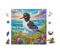 Puzzle Da 100 Pezzi Per Adulti Bird on Tropical Beach 28x28cm Puzzle Di Arteterapia Ottimo Per Salute Mentale Antistress Regolazione Emotiva Giochi Educativi