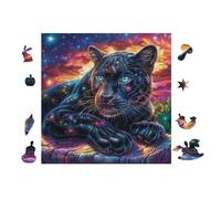 Puzzle Da 100 Pezzi Per Adulti Black Panther 28x28cm Adatto Ai Bambini Ottimo Per Interazione Genitori-Figli Migliora Concentrazione Dei Bambini