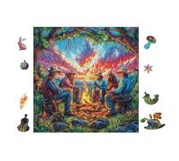 Puzzle Da 100 Pezzi Per Adulti Campfire Friends Forest 28x28cm Regalo Di Laurea Per Studenti Ottimo Per Allenamento Cerebrale Rilassamento Dopo Lo Studio