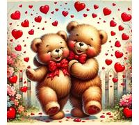 Puzzle da 100 pezzi per Adulti e Bambini, puzzle Impossibili 100 pezzi, Jigsaw puzzles adulti E famiglie, Gioco Impegnativi, Regalo per Amore e Amico(35x35cm,Orso dell'amore)