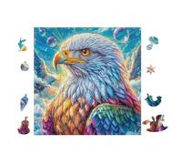 Puzzle Da 100 Pezzi Per Adulti Eagle with Rainbow Wings 28x28cm Livello Intermedio Per Miglioramento Competenze Ottimo Per Allenamento Pensiero Logico