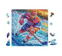 Puzzle Da 100 Pezzi Per Adulti Hockey Player 28x28cm Livello Esperto Puzzle Stimolante Ottimo Per Collezionisti Allenamento Pensiero Logico Giochi Educativi