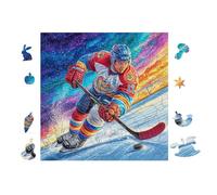 Puzzle Da 100 Pezzi Per Adulti Hockey Player 28x28cm Puzzle Hobby Rilassante Ottimo Per Tempo Libero Quotidiano Riduce Lo Stress Migliora L'Umore