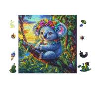 Puzzle Da 100 Pezzi Per Adulti Koala with Rainbow Fur 28x28cm Livello Intermedio Per Miglioramento Competenze Ottimo Per Allenamento Pensiero Logico