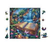 Puzzle Da 100 Pezzi Per Adulti Magic Book Waterfall 28x28cm Livello Principiante Per Nuovi Giocatori Montaggio Facile Esperienza Fluida Adatto A Tutte Le Età