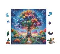 Puzzle Da 100 Pezzi Per Adulti Magic Tree of Life 28x28cm Livello Intermedio Ottimo Per Miglioramento Competenze Allenamento Pensiero Logico Regalo