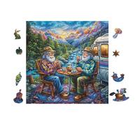 Puzzle Da 100 Pezzi Per Adulti Old Men Drinking Tea 28x28cm Puzzle Professionale Per Appassionati Qualità Premium Incastro Perfetto Senza Sbavature