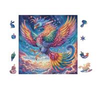 Puzzle Da 100 Pezzi Per Adulti Phoenix Rainbow Wings 28x28cm Livello Intermedio Per Miglioramento Competenze Ottimo Per Allenamento Pensiero Logico