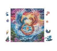 Puzzle Da 100 Pezzi Per Adulti Phoenix Rainbow Wings 28x28cm Regalo Di Pensionamento Per Anziani Ottimo Per Salute Cerebrale Allenamento Della Memoria