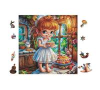 Puzzle Da 100 Pezzi Per Adulti Princess Baking in Cozy Kitchen 28x28cm Puzzle Antistress Per Impiegati D'Ufficio Ottimo Per Rilassamento Dopo Il Lavoro Hobby Regalo