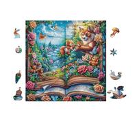 Puzzle Da 100 Pezzi Per Adulti Reading Magic Book 28x28cm Regalo Casa Nuova Per Nuovi Proprietari Decorazione Murale Elegante Facile Da Incorniciare Regalo