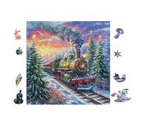Puzzle Da 100 Pezzi Per Adulti Steam Train 28x28cm Puzzle Di Arteterapia Ottimo Per Salute Mentale Antistress Regolazione Emotiva Giochi Educativi