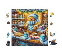 Puzzle Da 100 Pezzi Per Adulti Teddy Bear in Candy Shop 28x28cm Regalo Di Laurea Per Studenti Ottimo Per Allenamento Cerebrale Rilassamento Dopo Lo Studio