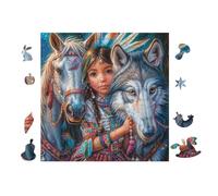Puzzle Da 100 Pezzi Per Adulti with Wolves 28x28cm Regalo Del Ringraziamento Per Famiglia Ottimo Per Tempo Di Incontro Attività Di Gruppo Divertente