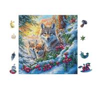 Puzzle Da 100 Pezzi Per Adulti Wolf Pack 28x28cm Puzzle Universale Per Tutte Le Occasioni Regalo Perfetto Decorazione Casa Divertimento Familiare