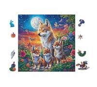 Puzzle Da 100 Pezzi Per Adulti Wolf Pack in Moonlight Forest 28x28cm Taglio Alta Precisione Incastro Perfetto Senza Spazi Esperienza Montaggio Fluida Giochi Educativi