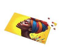 Puzzle da 100 pezzi per bambini colorato headwrap: un ritratto vibrante puzzle 1000 pezzi giocattoli per bambini per ragazze (1000 pezzi)