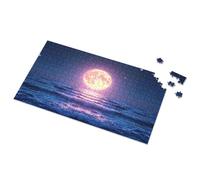 Puzzle da 100 pezzi per bambini con luna piena sull'oceano di notte, puzzle da 1000 pezzi giocattoli per bambini per ragazze (300 pezzi)