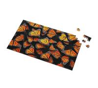 Puzzle da 100 pezzi per bambini, farfalle colorate su sfondo nero, puzzle da 1000 pezzi, giocattoli per bambini per ragazze (500 pezzi)