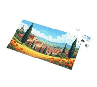 Puzzle da 100 pezzi per bambini, idilliaco villaggio italiano con cipressi e fiori, puzzle da 1000 pezzi, giocattoli per bambini per ragazze (300 pezzi)