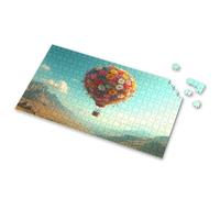 Puzzle da 100 pezzi per bambini, una mongolfiera ornata con fiori colorati galleggianti, puzzle per adulti, puzzle da 750 pezzi per adulti (500 pezzi)