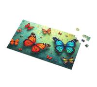 Puzzle da 1000 farfalle colorate su sfondo verde, puzzle per bambini dai 2 ai 4 anni, giocattoli per bambine dai 4 ai 5 anni (1000 pezzi)