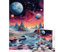 Puzzle da 1000 montagne e pianeti giocattoli per la decorazione della casa regalo per compleanni gioco pratico adatto per la decorazione del desktop dimensioni 38x26cm