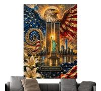 Puzzle da 1000 pezzi 911 Never Forget bandiera americana puzzle patriottici | Puzzle da 1000 pezzi per 25° memoria, per cucina, camera da letto, aula, ingresso, donne, uomini, adolescenti