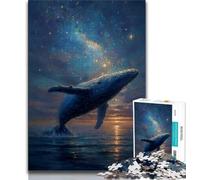 Puzzle da 1000 pezzi a forma di balena galattica per adolescenti sfida difficile contro lo stress per rafforzare l'amore tra coppie (50x75cm)