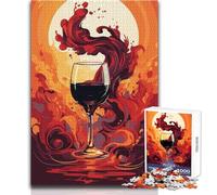 Puzzle da 1000 pezzi a forma di bicchiere da vino rosso per adolescenti, gioco di sviluppo del pensiero logico, ottimo regalo per momenti significativi, dimensioni 38x26cm