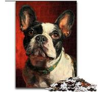 Puzzle da 1000 pezzi a forma di bulldog francese per adolescenti, regalo per 14+ anni, allena il tuo cervello e le tue mani, gioco di Natale (26x38cm)