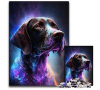Puzzle da 1000 pezzi a forma di cane con lampi colorati, rompicapo impegnativo, gioco per adulti, attività interattiva per famiglie, 50x75CM/19,68x29,52 pollici