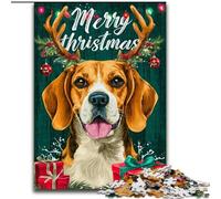 Puzzle da 1000 pezzi a forma di cane di Natale, puzzle da 1000 pezzi impossibile, educativo, decorazione per la casa, giochi e regali (dimensioni 50x75cm)