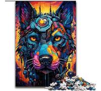 Puzzle da 1000 pezzi a forma di cane meccanico colorato, in legno, dimensioni 50x75cm, perfetto per il divertimento in famiglia, giochi di società, bomboniere per feste di compleanno.