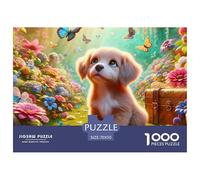 Puzzle da 1000 pezzi a forma di cane, simpatico animale domestico per adulti dai 12 anni in su, gioco educativo, sfida ad alta difficoltà, maschio e femmina, compleanno, 70x50 cm/1000 pezzi