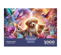 Puzzle da 1000 pezzi a forma di cane, simpatico animale domestico per adulti, giochi educativi, bella decorazione, sfida, alta difficoltà, maschio e femmina, compleanno, 70x50 cm/1000 pezzi, regali