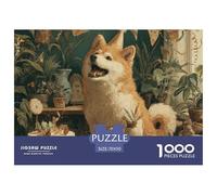 Puzzle da 1000 pezzi a forma di cane, simpatico animale domestico per adulti, gioco educativo, bella decorazione, difficile, stimolante, maschio e femmina, regalo di compleanno, 70x50 cm/1000 pezzi