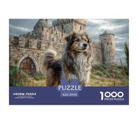 Puzzle da 1000 pezzi a forma di cane, simpatico animale domestico per adulti, gioco educativo, bella decorazione, difficile, stimolante, maschio e femmina, regalo di compleanno, 70x50 cm/1000 pezzi