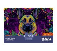 Puzzle da 1000 pezzi a forma di cane, simpatico animale domestico per adulti, gioco educativo, sfida ad alta difficoltà, maschio e femmina, compleanno, 70x50 cm/1000 pezzi