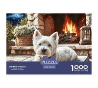 Puzzle da 1000 pezzi a forma di cane, simpatico animale domestico per giochi educativi per adulti, decorazione per la casa, alta difficoltà, maschio e femmina, compleanno, 70x50 cm/1000 pezzi, regali