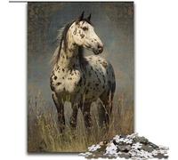 Puzzle da 1000 pezzi a forma di cavallo maculato, per adulti, giocattolo di intelligenza da 1000 pezzi, decorazione artistica, per giochi al chiuso in famiglia (dimensioni 26x38cm)