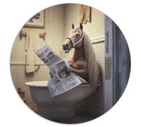 Puzzle da 1000 pezzi a forma di cavallo, per adulti, per serate di gioco in famiglia, fai da te, opera d'arte decorativa, 67,5x67,5 cm