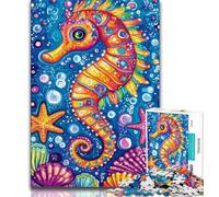 Puzzle da 1000 pezzi a forma di cavalluccio marino per adulti e adolescenti, aiuta il cervello a esercitare i giocattoli avvincenti per coltivare la pazienza, gioco di sfida unico (75x50cm)