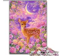 Puzzle da 1000 pezzi a forma di cervo anime, puzzle da 1000 pezzi, rompicapo impegnativo, serata di giochi in famiglia (dimensioni 26x38cm)