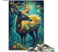 Puzzle da 1000 pezzi a forma di cervo in legno, attività divertente per la casa, 50x75cm, decorazione fai da te, regalo per le vacanze che stimola il cervello